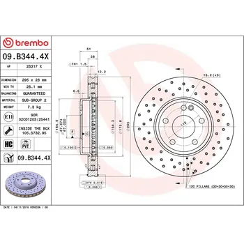 Brzdový kotouč Brzdový kotouč BREMBO 09.B344.4X