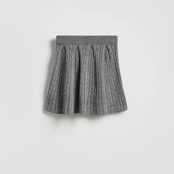 Dámská sukně Reserved - Mini sukně s příměsí vlny - tmavě šedá - 293GP-90M - 293GP-90M-XL