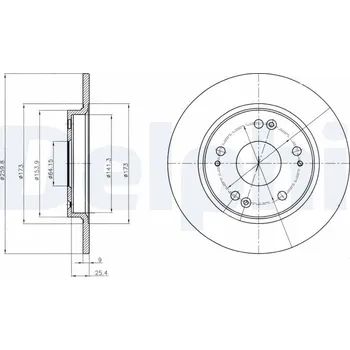 Brzdový kotouč Brzdový kotouč DELPHI BG4280