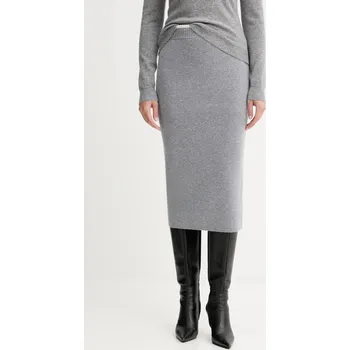 Dámská sukně Sukně s příměsí vlny Pinko šedá barva, 105489 A2Q9 105489.A2Q9 90X, vel. XL