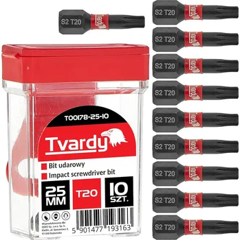 Ruční nářadí Rázový bit TVARDY T20 25mm S2, sada 10ks, Geko T00178-25-10