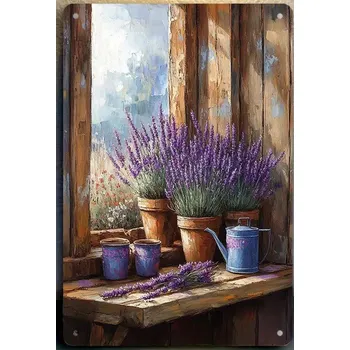 Plechová cedule BAF Plechová vintage cedule Levandule. 30 x 20 cm. POŠKOZENO