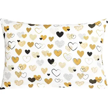 Povlak na polštářek Povláček bavlna Hořčicová,Černá BX1001231 - 50x70 cm