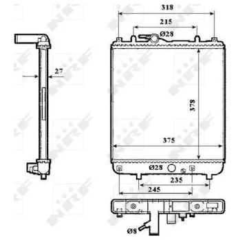 Chladič motoru Chladič, chlazení motoru NRF 53862