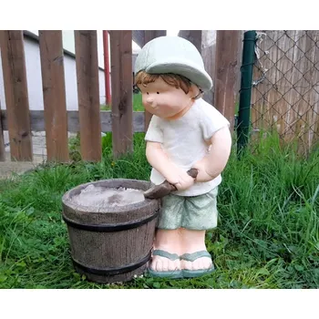 Zahradní dekorace Chlapec s vědrem