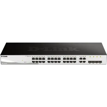 Switch D-Link DGS-1210-28 L2/L3 Smart+ switch, 24x GbE, 4x RJ45/SFP, fanless