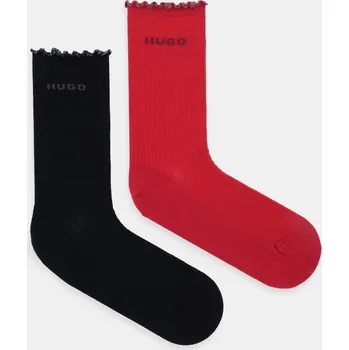 Ponožky HUGO 2P RS LETTUCE CC W 2-pack 50543178 červená 33X, vel. 39-42