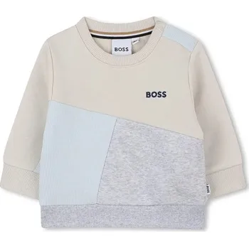 Kojenecká mikina BOSS béžová barva, vzorovaná, J52459 J52459.86.94 12X, vel. 86