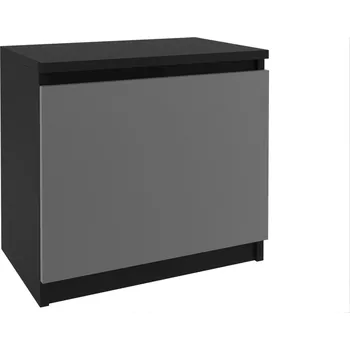 Noční stolek Belini Noční stolek černý / šedý