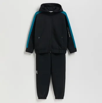 Chlapecká mikina Reserved - Úpletový set s bavlnou - černý - 910FJ-99X - 910FJ-99X-158