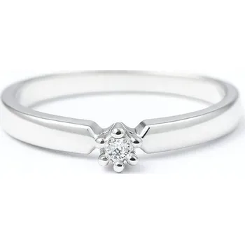 Prsten Zlatý 585/1000 prsten z bílého zlata s briliantem 416.9018 0,05ct