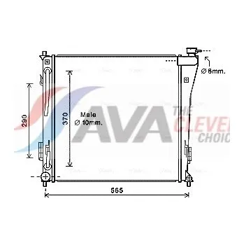 Chladič motoru Chladič, chlazení motoru AVA Benelux HY2305