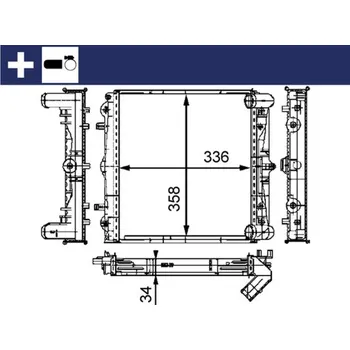 Chladič motoru Chladič, chlazení motoru MAHLE CR 383 000S