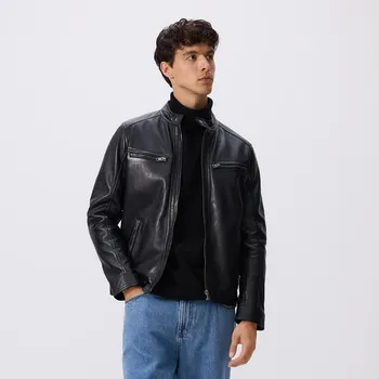 Moto bunda Reserved - Kožená motorkářská bunda - černý - 034FW-99X - 034FW-99X-S