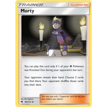 Karetní hra Morty 186/214 - Lost Thunder Typ karty: Non-Holo