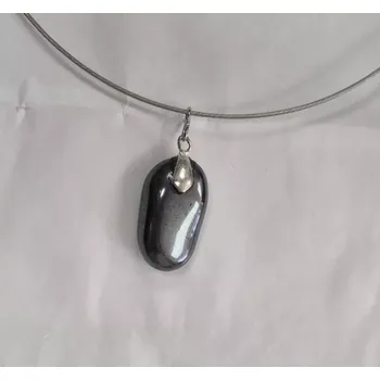 Náhrdelník Náhrdelník na lanku s polodrahokamem - hematit ovál (do vyprodání zásob)