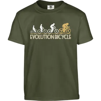 Pánské tričko Tričko Evolution Bicycle | Cycle Druh: Dětské, Barva: Khaki, Velikost: 122-S