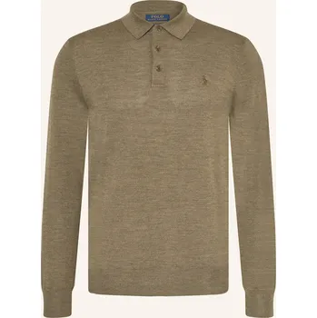 Pánská móda Polo Ralph Lauren Pánská Úpletová Polokošile, olivová, S