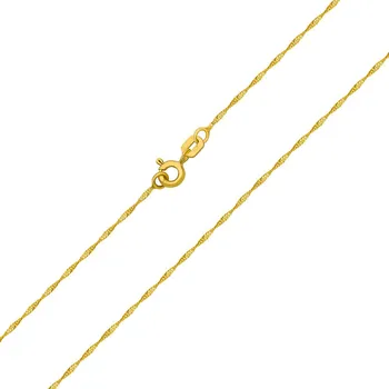 Řetízek Zlatý řetízek Singapur ze žlutého zlata - 1 mm varianta 50 cm FNN1125NGY-50 cm