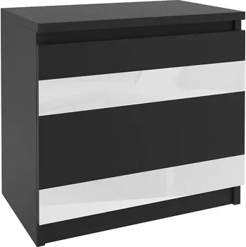 Noční stolek Noční stolek Belini černý MH SN1/0/B/B/W/0