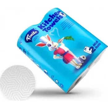 Papírová utěrka Papírová utěrka v roli FINITO 3-vrstvá celulóza, 2 x 10 m / 2 ks