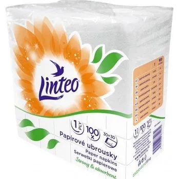 Papírový ubrousek Ubrousky Linteo bílé 30x30 cm bílé, 1-vrstvé / 100 ks