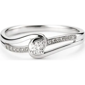 Prsten Zlatý 585/1000 prsten z bílého zlata s brilianty 386.1835 0,09ct