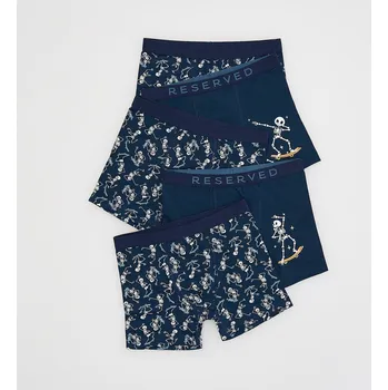 Chlapecké spodní prádlo Reserved - Bavlněné boxerky 5‑pack - tmavomodrá - 752GQ-59X - 752GQ-59X-U11