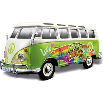 autíčko Model auta Maisto VW Bus Samba Samba Hippie Line, 18 cm