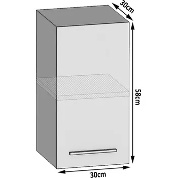 Kuchyňská skříňka Kuchyňská skříňka Belini horní 30 cm dub sonoma TOR SG30/1/WT/DS/0/E