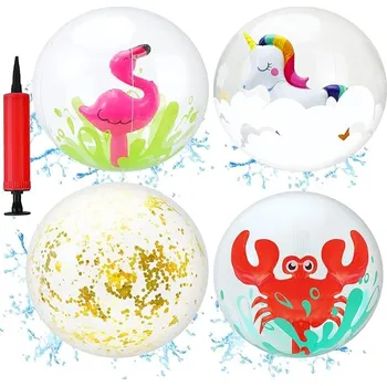 Nafukovací kruh Nafukovací vodní míče 4 ks s pumpičkou