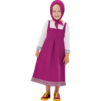 Karnevalový kostým HeliumKing Dětský dívčí kostým Máša a medvěd - Máša M: 105 - 116 cm