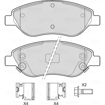 Brzdová destička Sada brzdových destiček, kotoučová brzda VALEO 601745