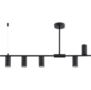 Lustr na tyči URANOS 5xGU10/10W/230V černá