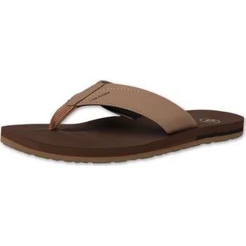 Pánské žabky Volcom pánské žabky Victor Brown Khaki | Hnědá | Velikost 9 US