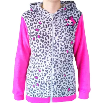 Dívčí mikina Cerda Dívčí mikina L.O.L. na zip s kapucou coral šedá Barva: Šedorůžová, Velikost: 152