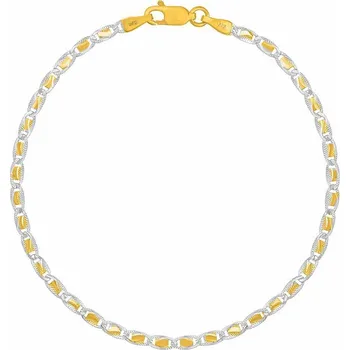 Náramek Zlatý náramek Valentino ze žlutého a bílého zlata s broušenými očky - 2,5 mm varianta 20 cm FNN1704BGYW-20 cm