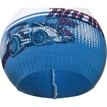 Kojenecká čepice Podzimní dětská čepička New Baby Racing Barva: Modrá, Velikost: 110 (4-5r)