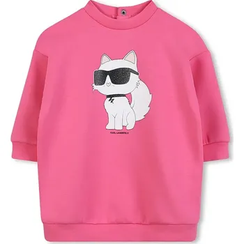 Dámské šaty Dětské šaty s bavlnou Karl Lagerfeld Z30657.86.108 růžová 42X, vel. 94