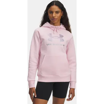 Dámská mikina Dámská mikina Under Armour UA Rival Flc Shimmer Hdy-PNK - Dámské Under Armour růžová 3396069