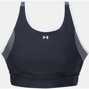 Podprsenka Dámská podprsenka Under Armour UA Crossback Mid Open Back-BLK - Dámské Under Armour černá | bílá | šedá 3395919