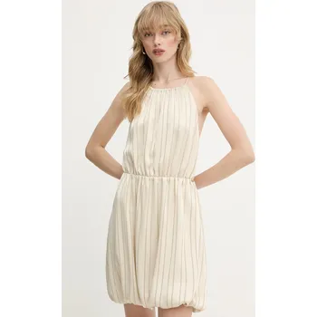 Dámské šaty Šaty Armani Exchange béžová barva, mini, XW000194 AF12744 XW000194.AF12744 01X, vel. 36