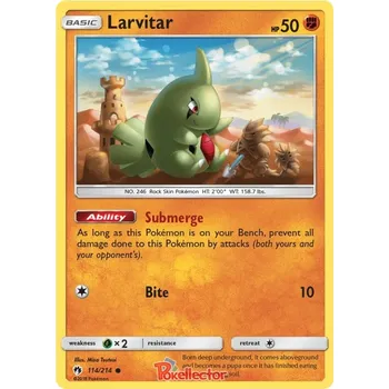Sběratelská karetní hra Larvitar 114/214 - Lost Thunder Typ karty: Non-Holo