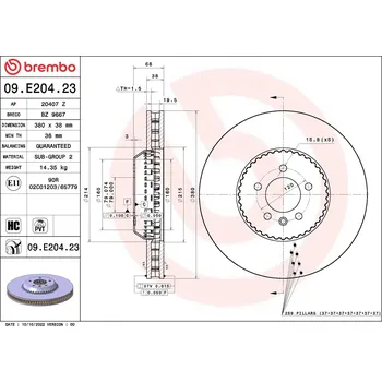Brzdový kotouč Brzdový kotouč BREMBO 09.E204.23