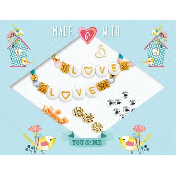 dětská sada na výrobu šperků Djeco Vyrob si náramky přátelství - Love