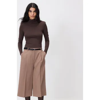 Dámské kraťasy Reserved - Bermudy s páskem - béžová - 304FT-80X - 304FT-80X-M