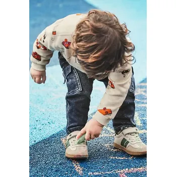 Dívčí kalhoty Dětské rifle Mayoral soft denim cargo 2505.3B.Baby.9BYA námořnická modř 59X, vel. 80