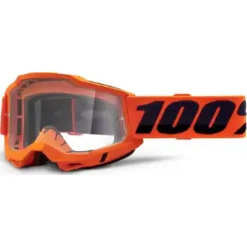Motocyklové brýle 100% Accuri 2 sjezdové brýle Neon Orange/Clear Lens