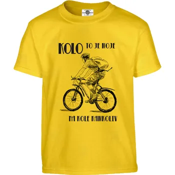Pánské tričko Tričko Kolo to je moje Druh: Dětské, Barva: Žlutá, Velikost: 158-XL