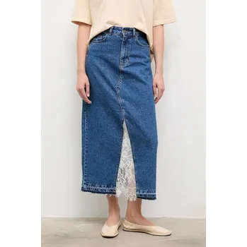 Dámská sukně Bavlněná džínová sukně Answear.LAB 2668D1S5.TOS modrá 55X, vel. L